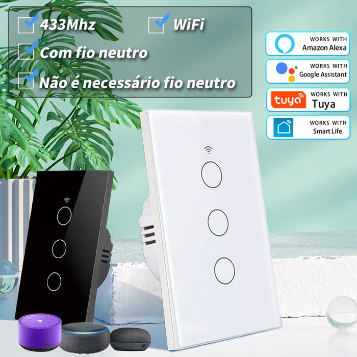 INTERRUPTOR WI-FI INTELIGENTE - COMPATÍVEL COM ALEXA ᴱᴾᴵᶜᶠʸ 🅥