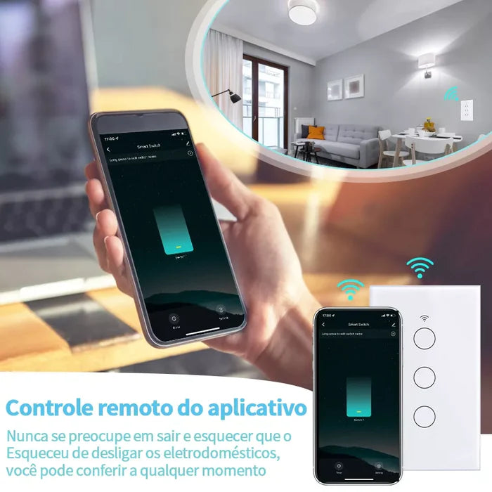 INTERRUPTOR WI-FI INTELIGENTE - COMPATÍVEL COM ALEXA ᴱᴾᴵᶜᶠʸ 🅥